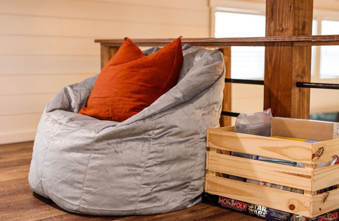Kelsey 1.0 — cozy loft lounge with bean bag seating